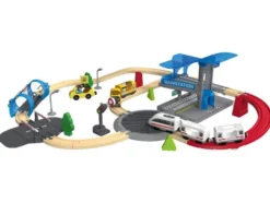 Eisenbahn-Set »Dinosaurier / Farm«, aus Echtholz