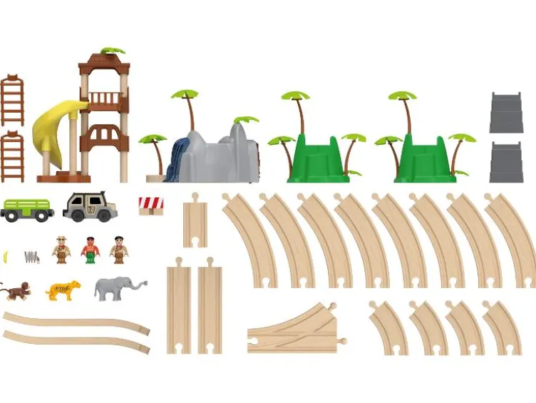 Eisenbahn-Set »Dschungel / Passagierzug«, Streckenlänge max. 2,8 m