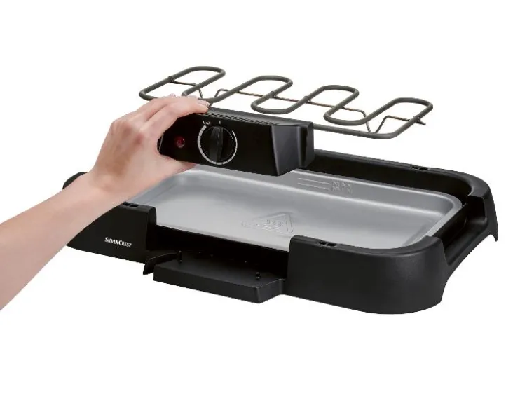 Elektro-Tisch-und-Stand-Grill, mit stufenloser Temperatureinstellung