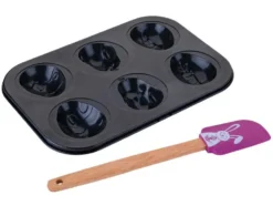 6er Muffinform mit Teigschaber