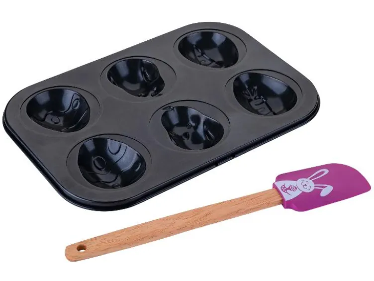 6er Muffinform mit Teigschaber