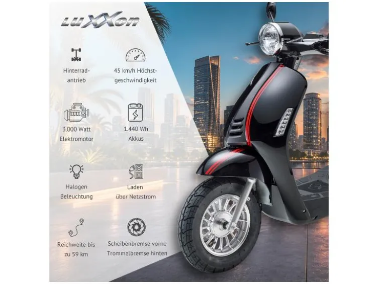 E-Roller »E3000« 3000 W, 25 km/h, 45 km/h