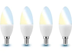 4er Set - Leuchtmittel Lichtfarbensteuerung, Zigbee Smart Home, 6 Watt, E14
