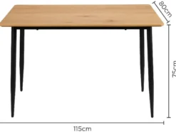 Esszimmertisch, 115 x 80 x 75 cm