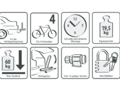 Fahrradträger »Amber IV«, für 4 Räder, abschließbar