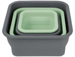 Faltbare Frischhaltedosen / Lunchbox, aus hitzebeständigem Silikon