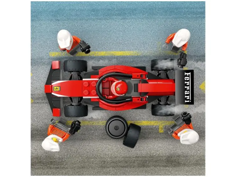 60443 F1® Boxenstopp mit Boxencrew und Ferrari Flitzer