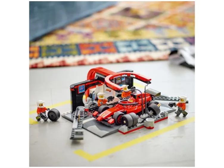 60443 F1® Boxenstopp mit Boxencrew und Ferrari Flitzer