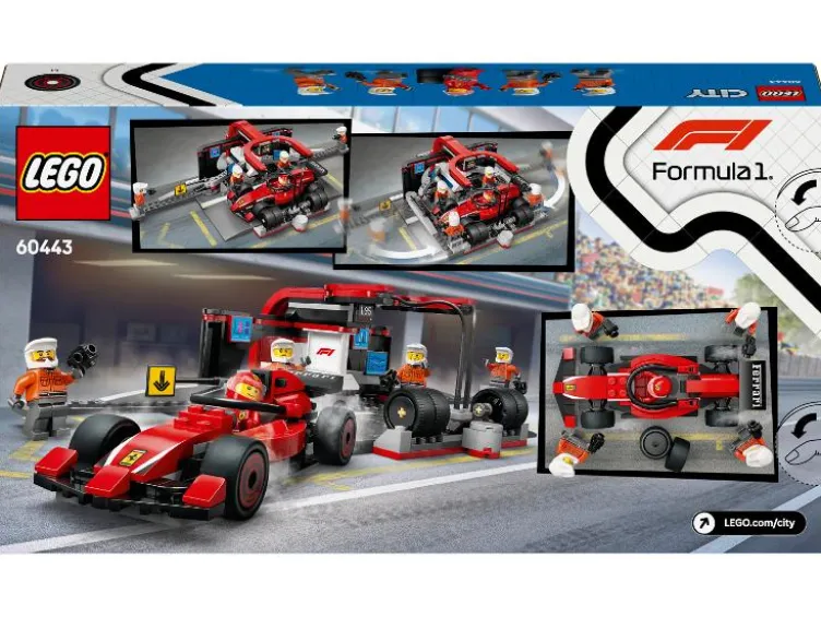 60443 F1® Boxenstopp mit Boxencrew und Ferrari Flitzer
