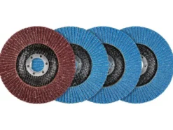 Fächerscheiben-Set / Polierscheiben / Klettschleifteller mit Schleifpapier-Set / Schleifvlies-Set / Reinigungsscheibe /