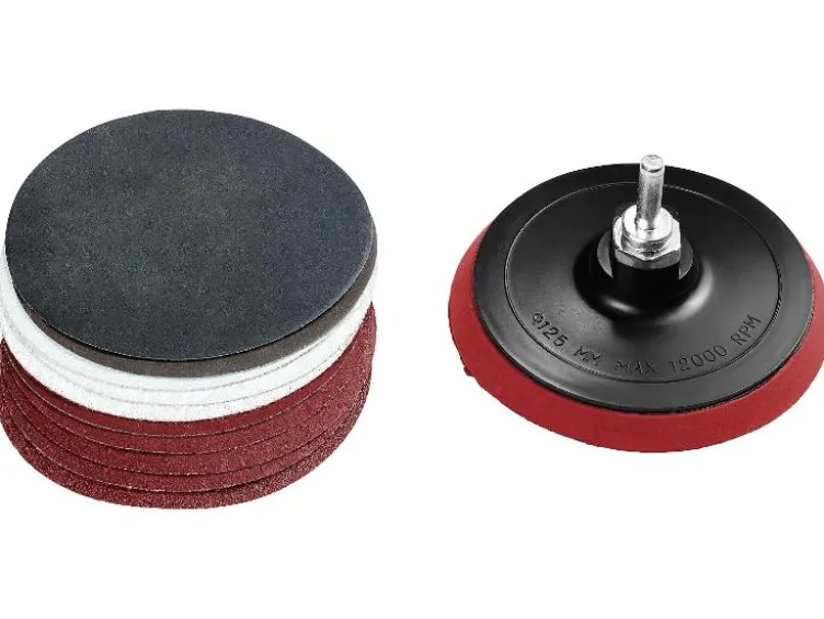 Fächerscheiben-Set / Polierscheiben / Klettschleifteller mit Schleifpapier-Set / Schleifvlies-Set / Reinigungsscheibe /