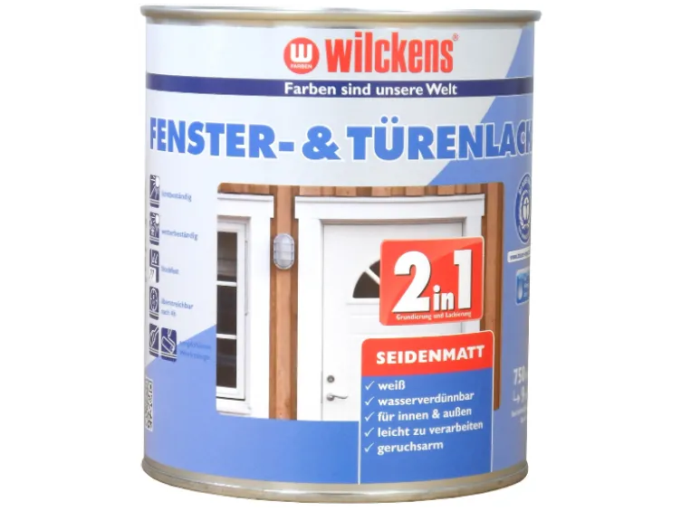 Fenster- & Türenlack 2in1, 750 ml, weiß