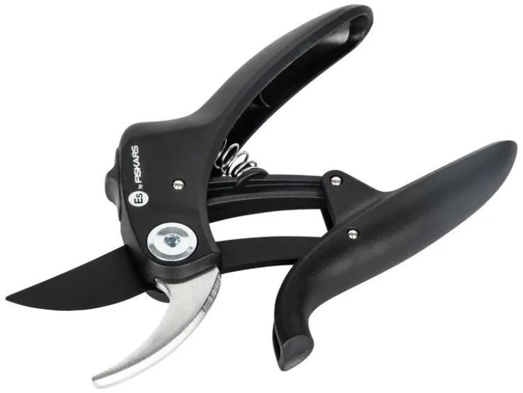 Fiskars Gartenschere, Bypass, Klinge aus Präzisionsstahl, mit Antihaftbeschichtung