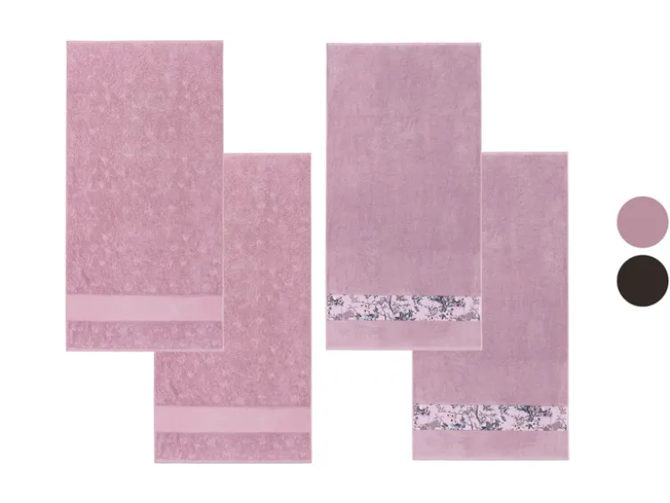 Frottier-Handtücher, 2 Stück, 50 x 100 cm