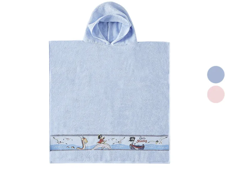 Frottier Poncho, 70 x 70 cm, mit Kapuze