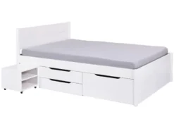 Funktionsbett »Efetivo«, mit integrierten Nachtkommoden und Lattenroste