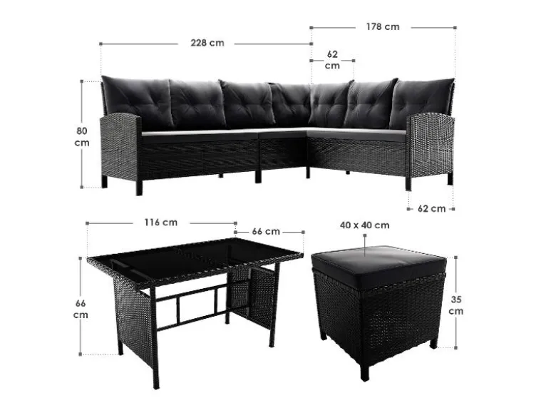 Gartenlounge »Manacor«, 4-teilig