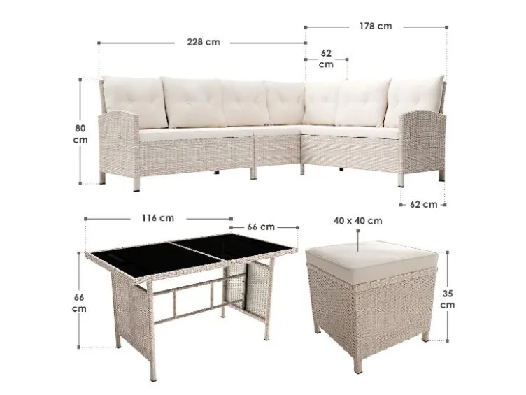 Gartenlounge »Manacor«, 4-teilig
