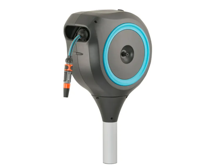 Garten-Schlauchbox »RollUp M«, 20 m Schlauch, um 360° schwenkbar, grau/türkis