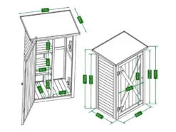 Gartenschrank »Benno«, 76 x 56 x 117 cm, grau
