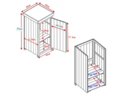 Gartenschrank »Kompakt«, 45 x 45 x 91 cm, grau