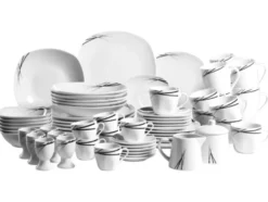 Geschirrset »Linea Nera«, 62-teilig