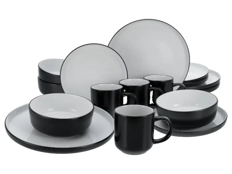 Geschirrset »Nordic Cool Black«, 16-teilig / 12-teilig