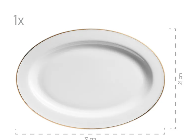 Geschirrset »Professional Dining«, mit Goldrand, 24-teilig