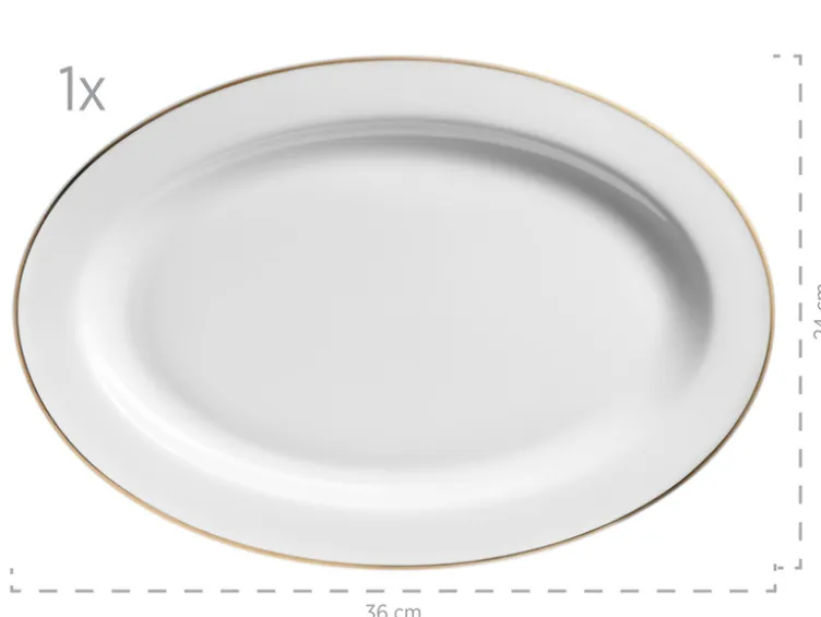 Geschirrset »Professional Dining«, mit Goldrand, 24-teilig