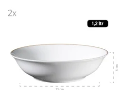 Geschirrset »Professional Dining«, mit Goldrand, 24-teilig