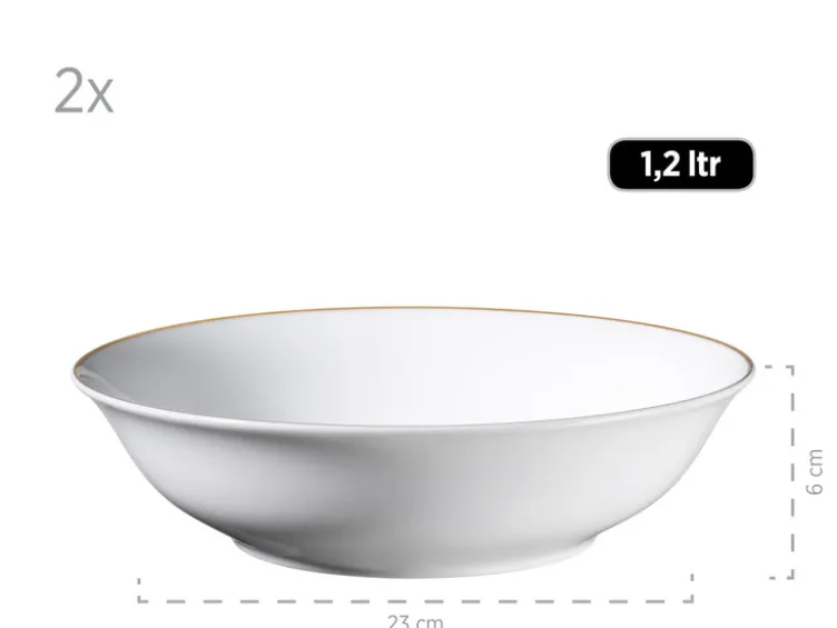Geschirrset »Professional Dining«, mit Goldrand, 24-teilig