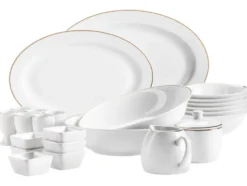 Geschirrset »Professional Dining«, mit Goldrand, 24-teilig