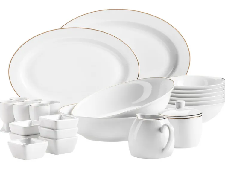 Geschirrset »Professional Dining«, mit Goldrand, 24-teilig