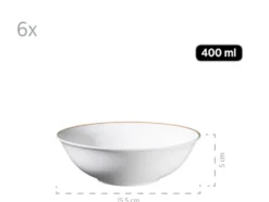 Geschirrset »Professional Dining«, mit Goldrand, 24-teilig