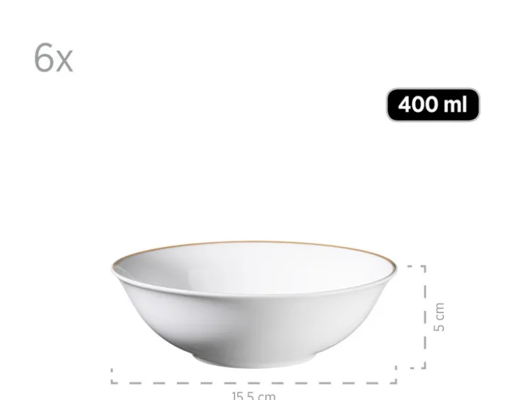 Geschirrset »Professional Dining«, mit Goldrand, 24-teilig