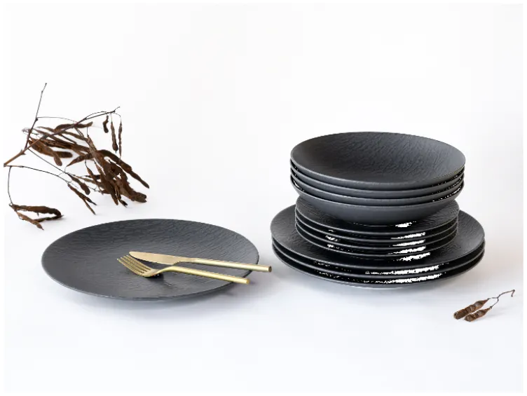Geschirrset »Schiefer Black«