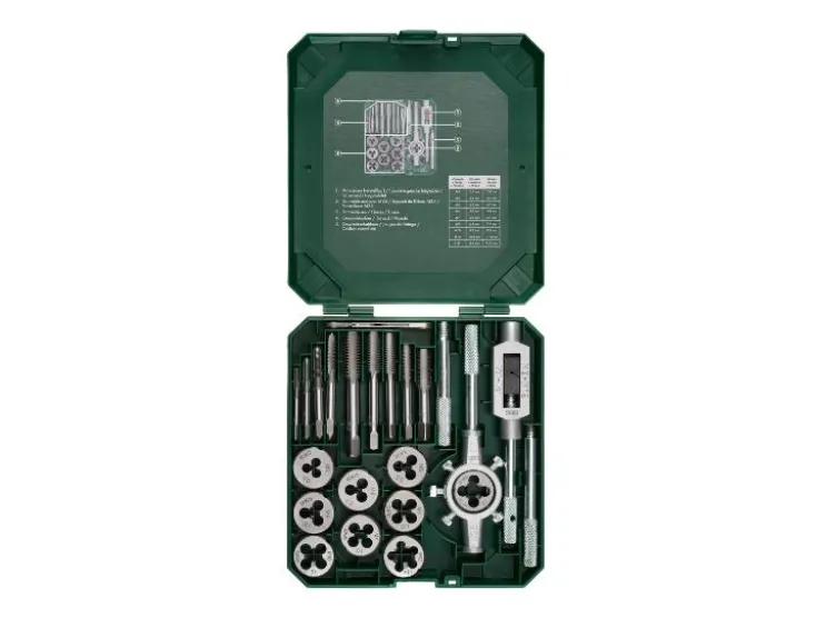 Gewindebohrer-Schneideisen-Set, 21-teilig
