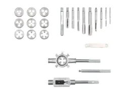Gewindebohrer-Schneideisen-Set, 21-teilig