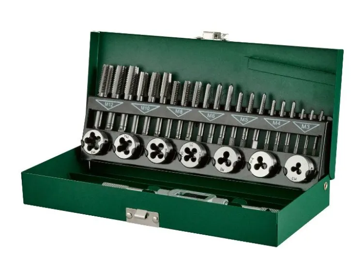 Gewindebohrer-/ Schneideisen-Set, 32-teilig