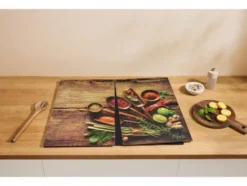 Glas-Herdabdeckplatten, 2 Stück