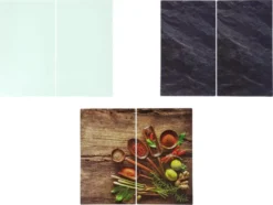 Glas-Herdabdeckplatten, 2 Stück