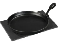 Grillpfanne + Servierplatte / Burgerpresse glatt / Burgerpresse gerillt