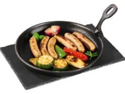 Grillpfanne + Servierplatte / Burgerpresse glatt / Burgerpresse gerillt