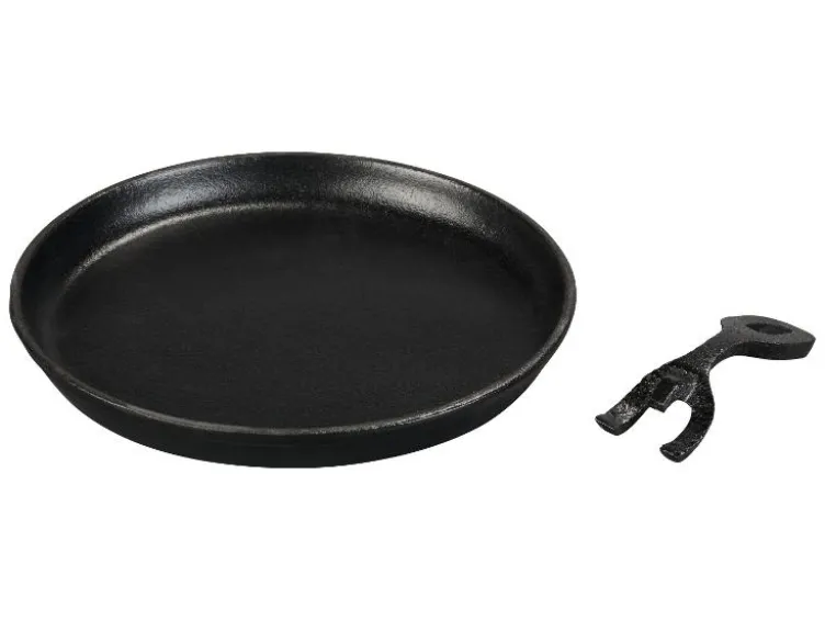 Grillpfanne + Servierplatte / Burgerpresse glatt / Burgerpresse gerillt