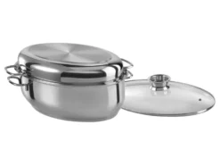 GSW Edelstahl Bräter oval 38 cm, 3 in 1