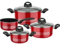 GSW Kochtopf-Set »Milano Color«, 7-teilig, gehärtete Leichtmetall-Legierung, aus Aluminium