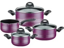 GSW Kochtopf-Set »Milano Color«, 7-teilig, gehärtete Leichtmetall-Legierung, aus Aluminium