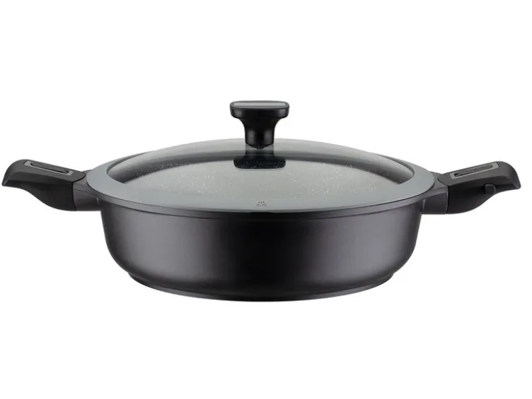 GSW Schmorpfanne EASY CLICK 28 cm mit Glasdeckel - 5-teilig