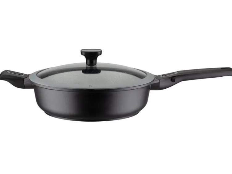 GSW Schmorpfanne EASY CLICK 28 cm mit Glasdeckel - 5-teilig