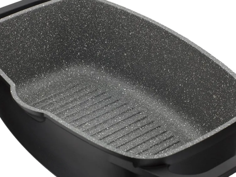GSW Universalbräter Gourmet Granit 33 x 21 cm inkl. Servierzange 30 cm